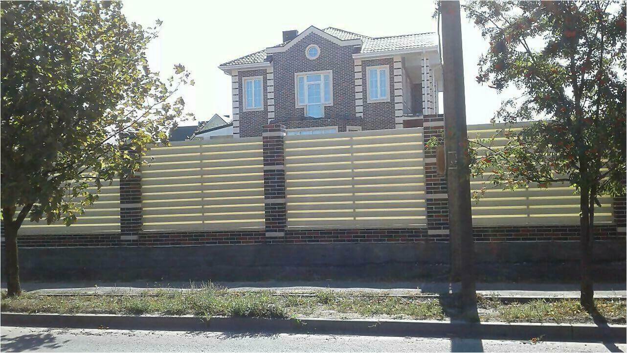 Забор из штакетника 115м фото2 в Усть-Катаве